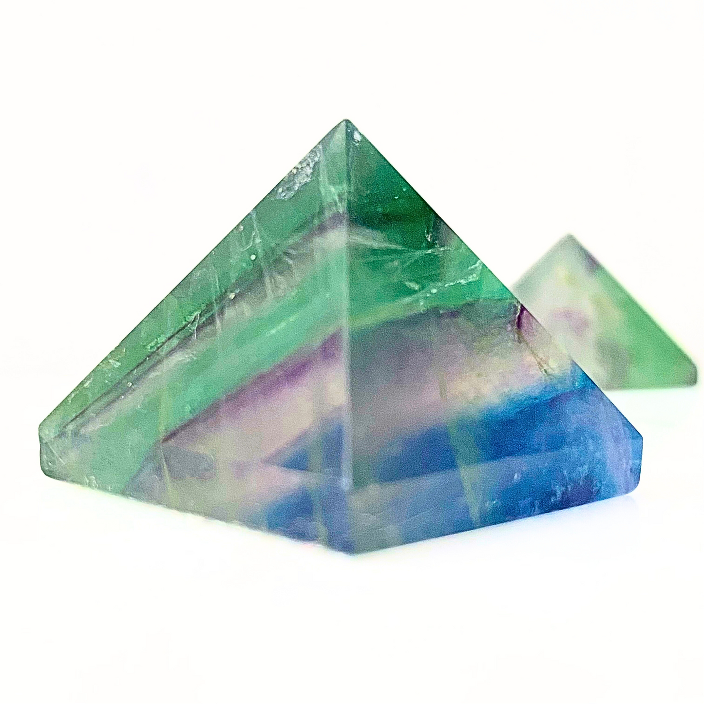 1" Mini Rainbow Fluorite Pyramid