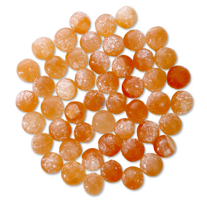 Orange Selenite Tumbled Sphere Stones