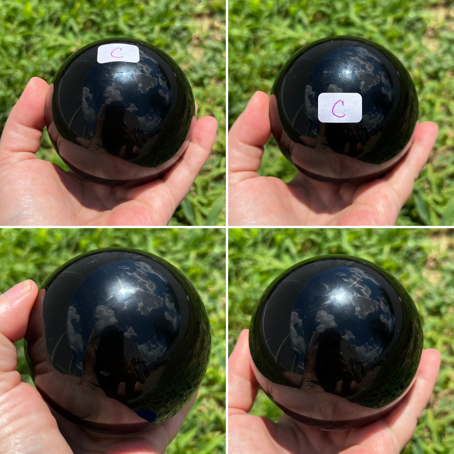 70mm Obsidian Crystal Ball (OOAK)