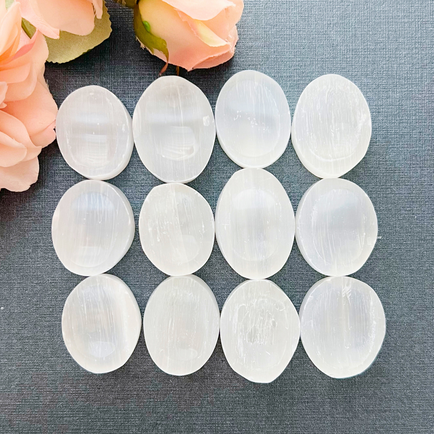 1" Selenite Worry Stones