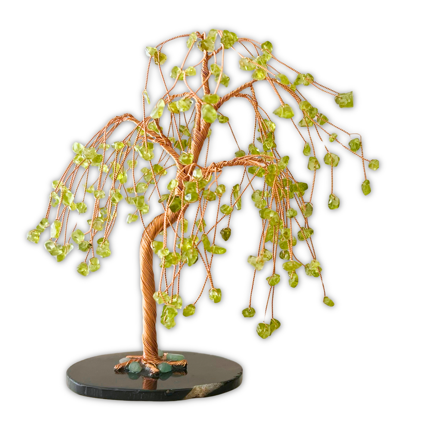 7.5" Peridot Willow Gemstone Tree