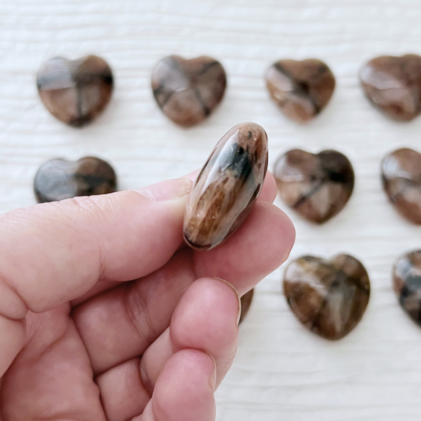 1" Mini Chiastolite Heart