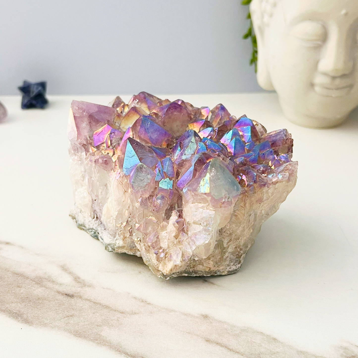 Large Angel Aura Amethyst Cluster from Brazil