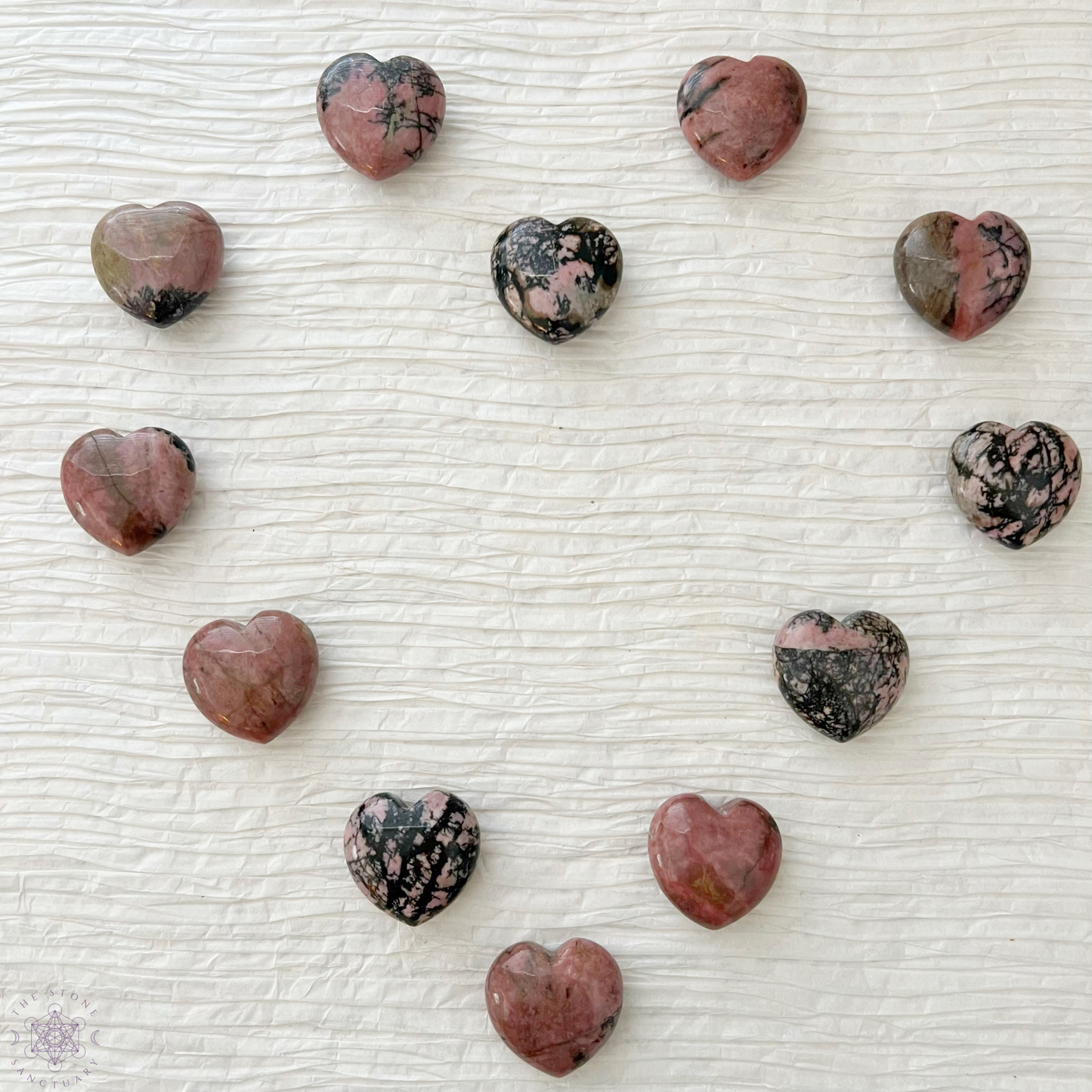 1" Mini Rhodonite Heart