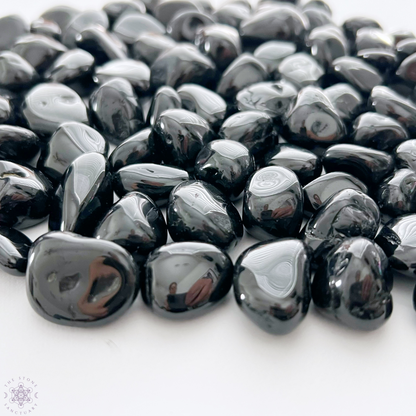 Black Spinel Tumbled Stones