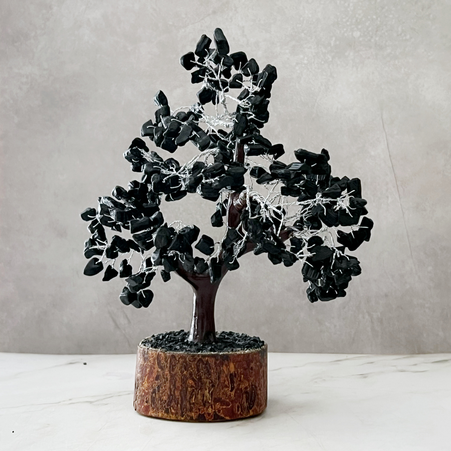 8" Black Tourmaline Crystal Gemstone Tree