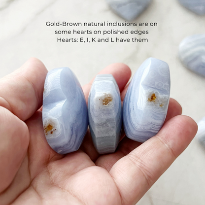 Small Blue Lace Agate Heart