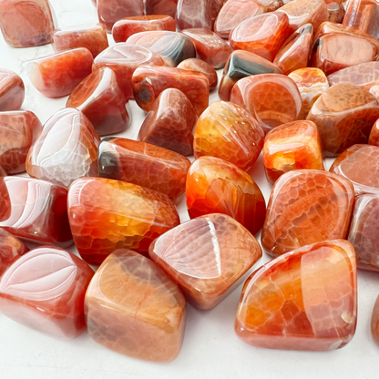 Fire Agate Tumbled Stones