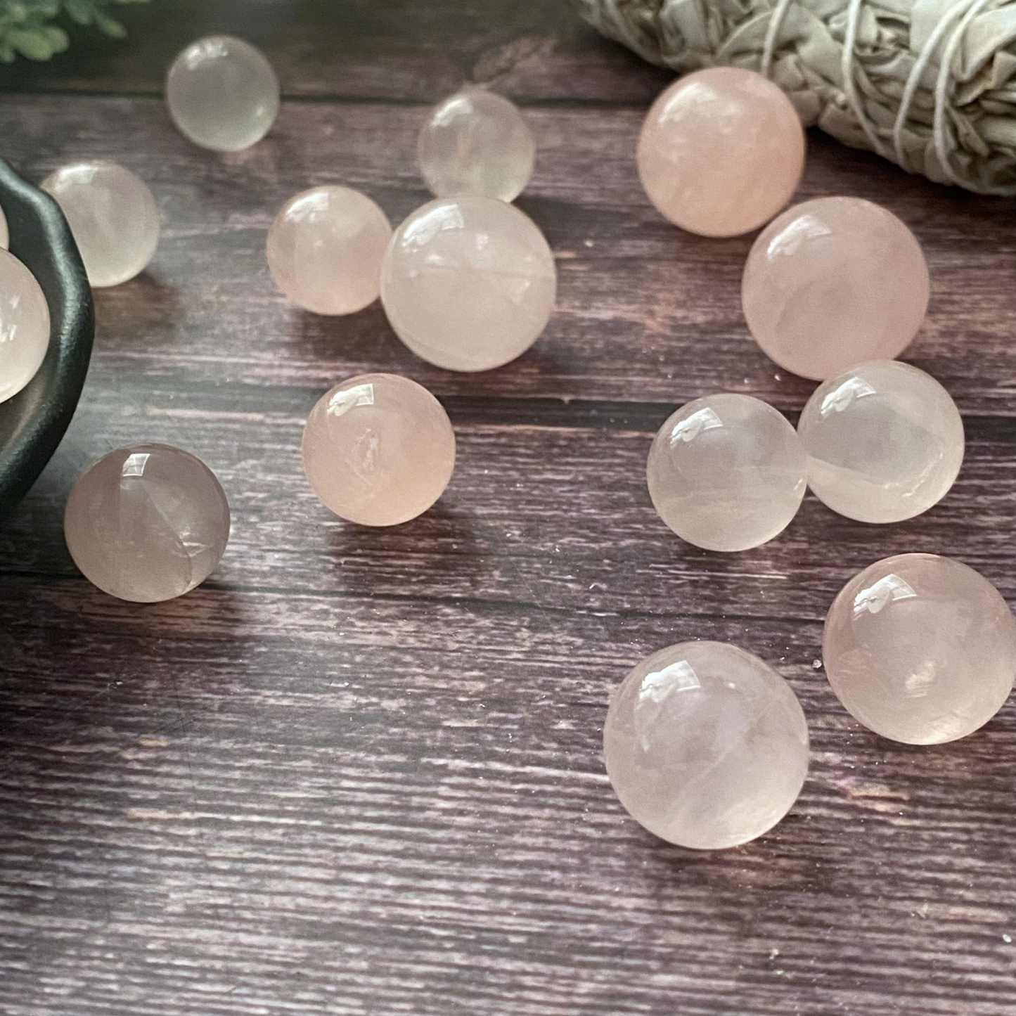 Mini Rose Quartz Spheres