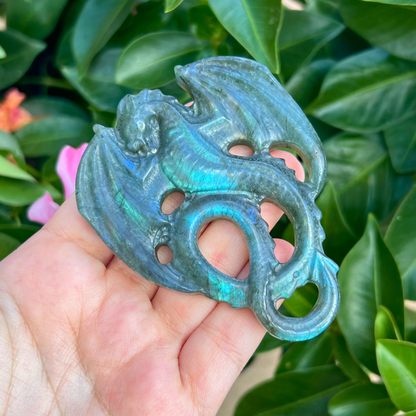 Labradorite Dragon Carving