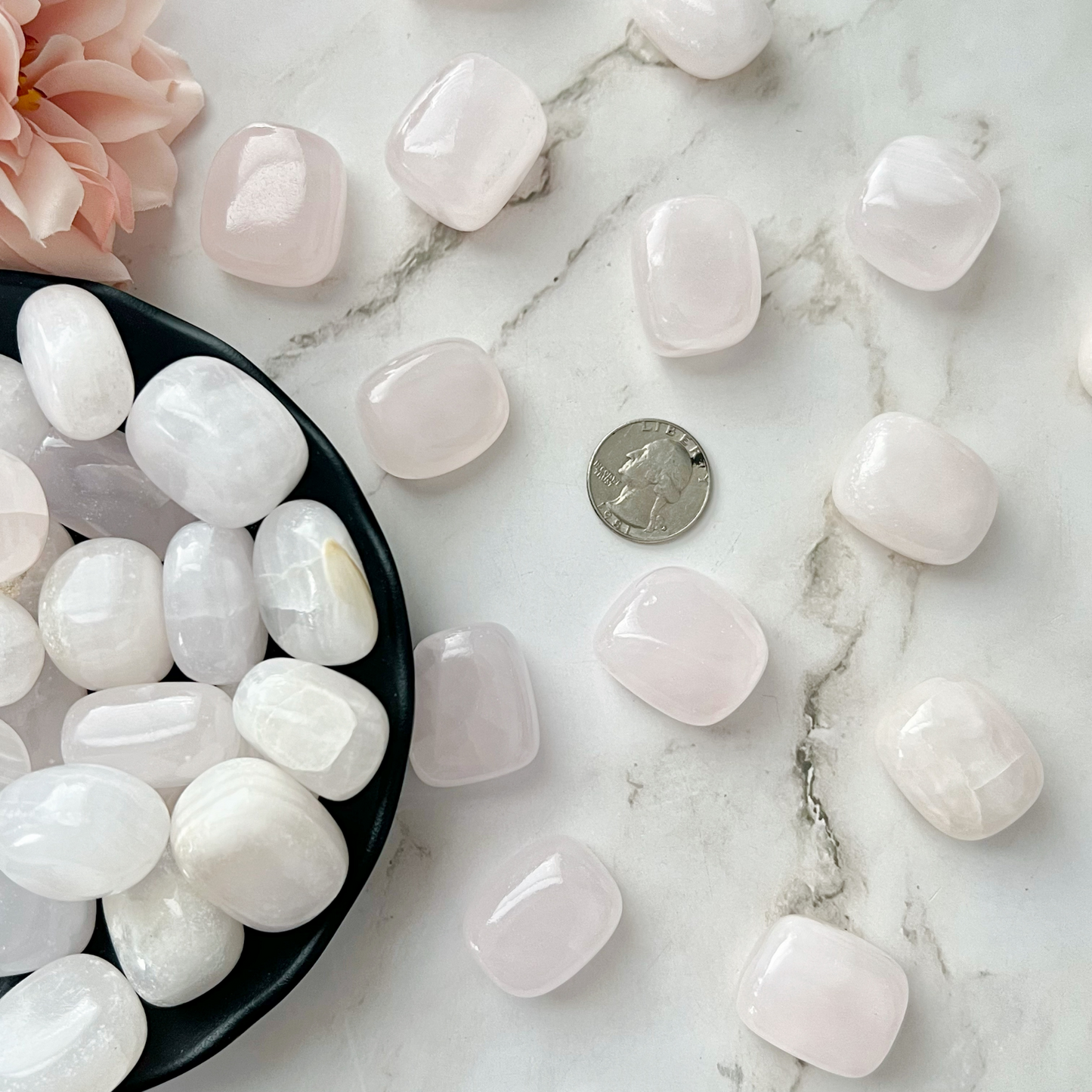 Pink Calcite Tumbled Stones