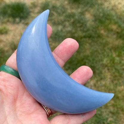 Angelite Crescent Moon