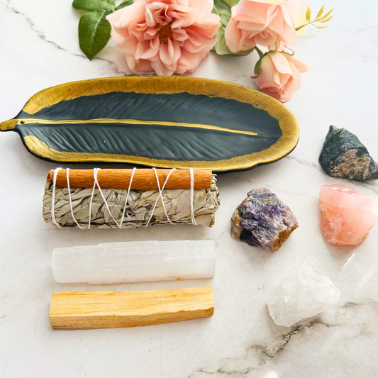 Home Blessing & Cleansing Crystal Smudge Kit