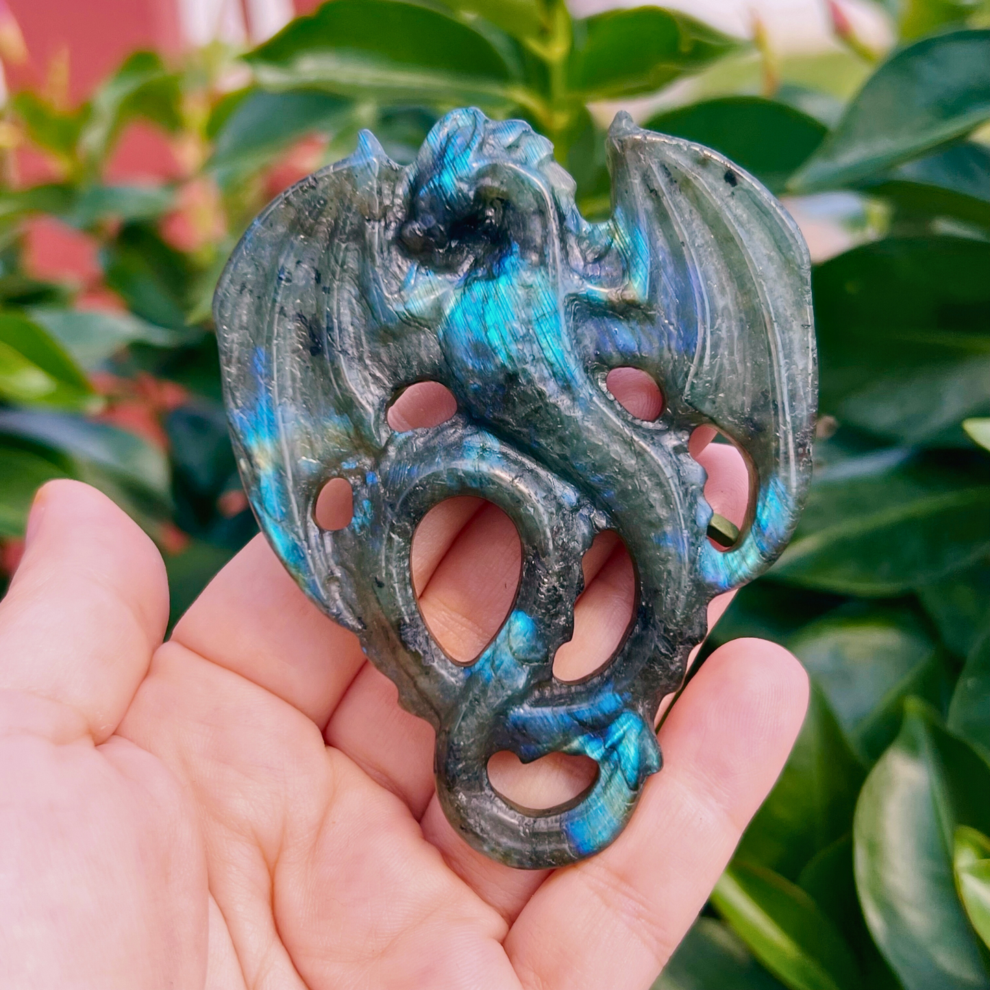 Labradorite Dragon Carving