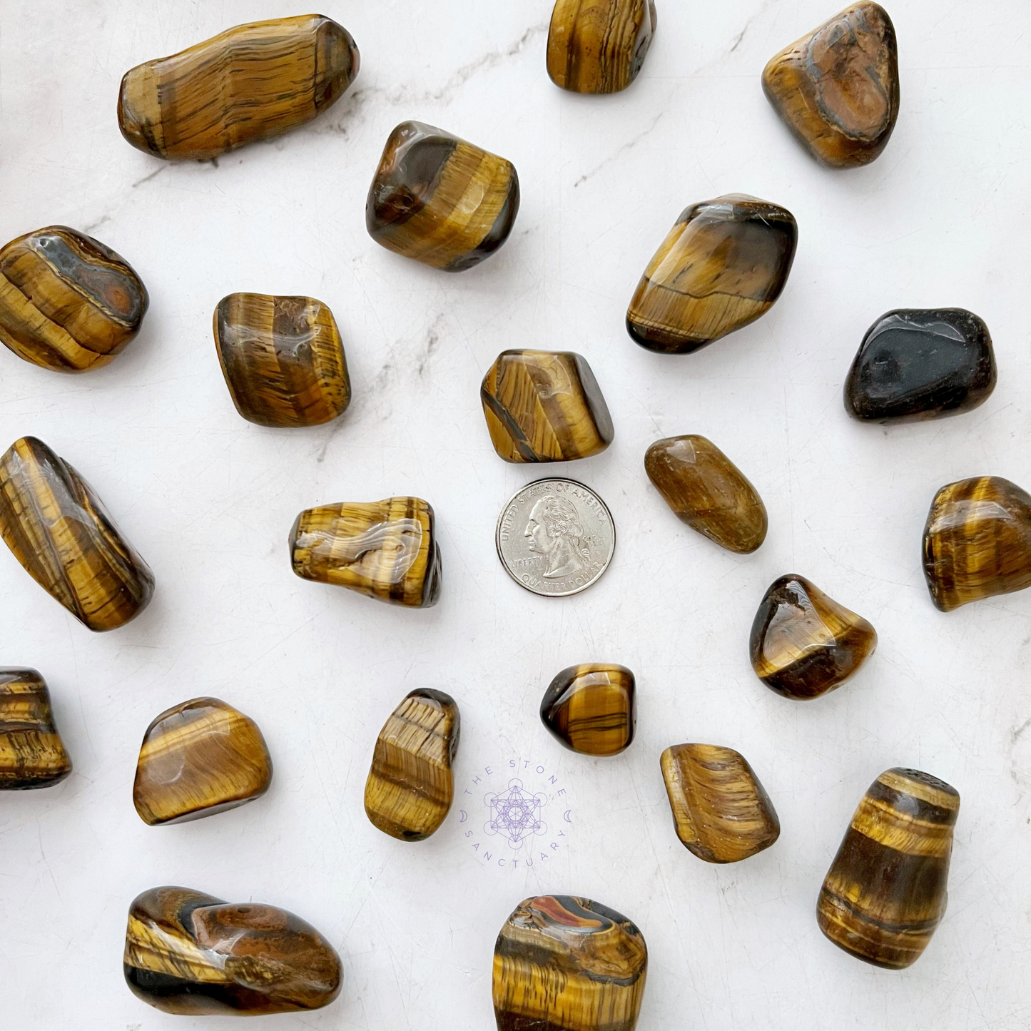 Tigers Eye Tumbled Stones