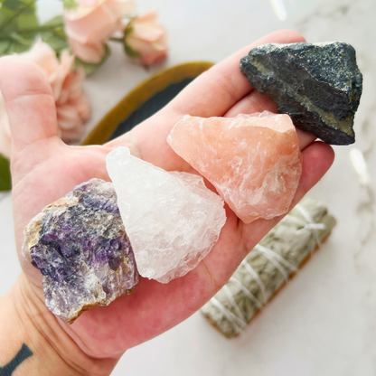 Home Blessing & Cleansing Crystal Smudge Kit