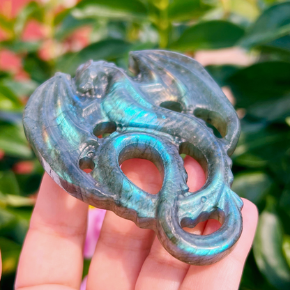 Labradorite Dragon Carving