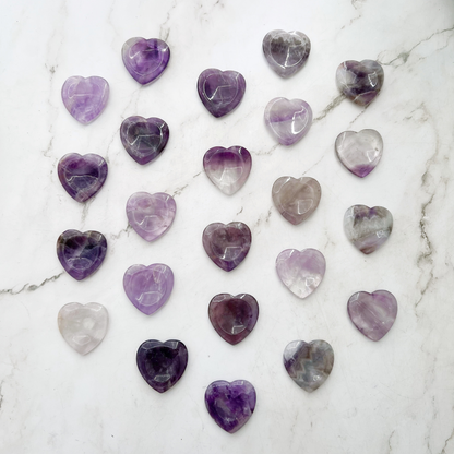 Amethyst Heart Shaped Worry Stone