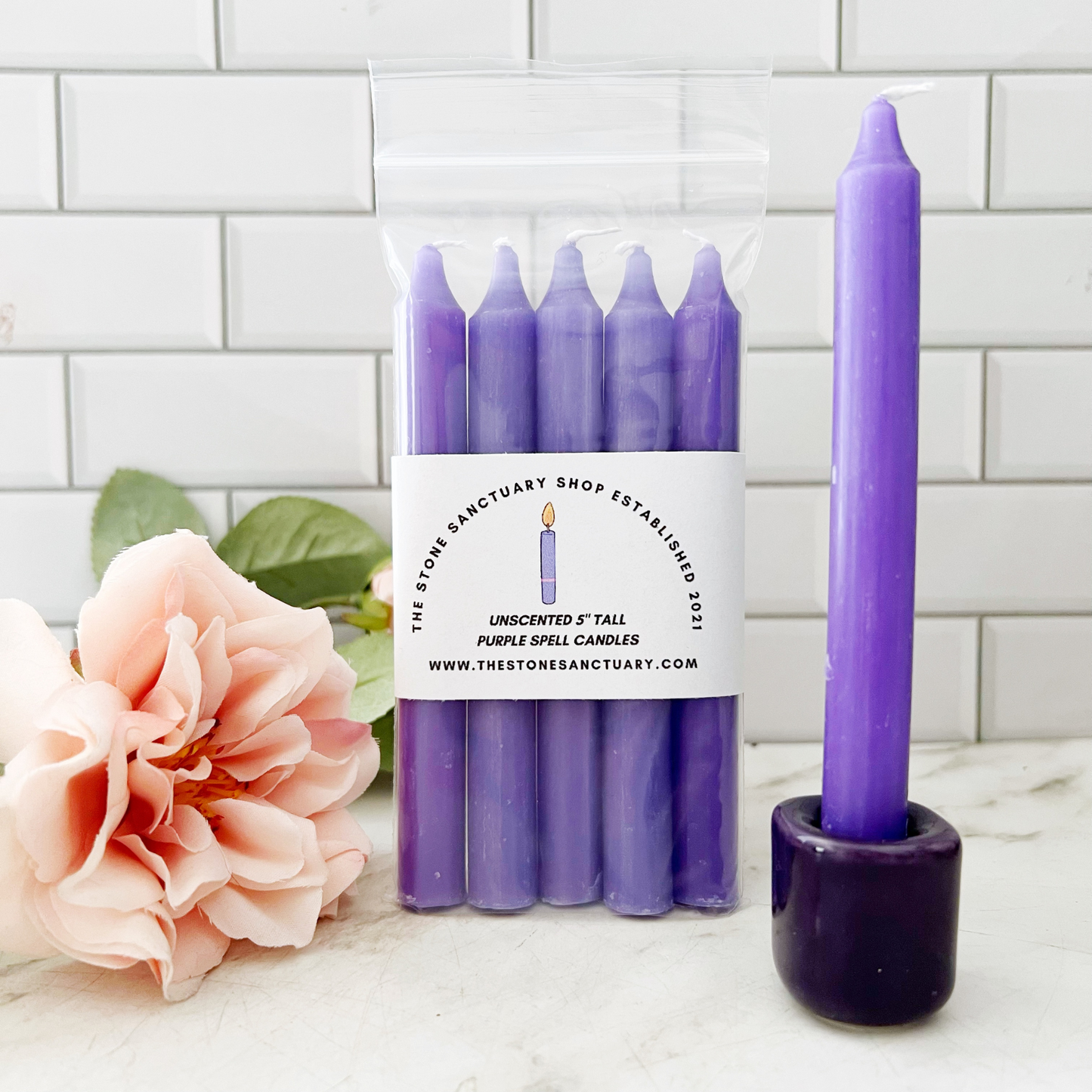 5" Purple Chime Candles