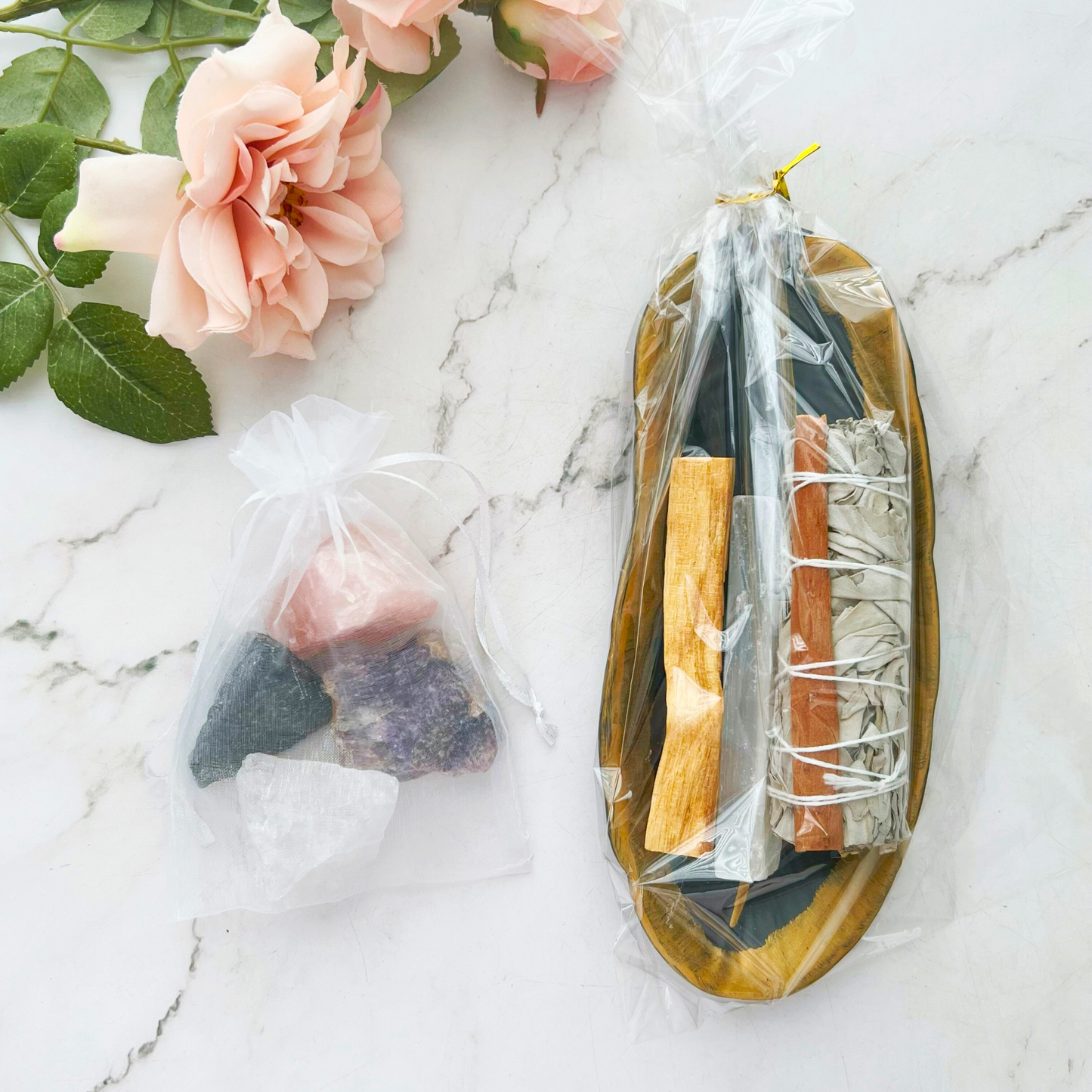 Home Blessing & Cleansing Crystal Smudge Kit