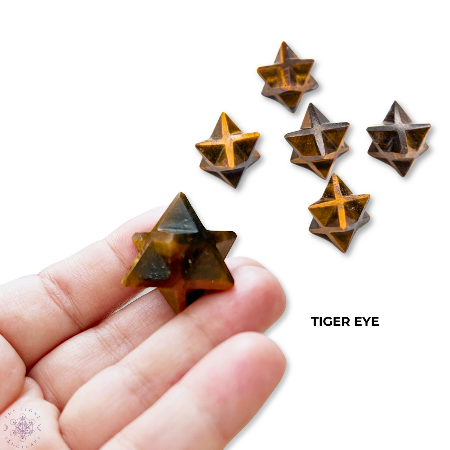 Mini Tigers Eye Merkaba