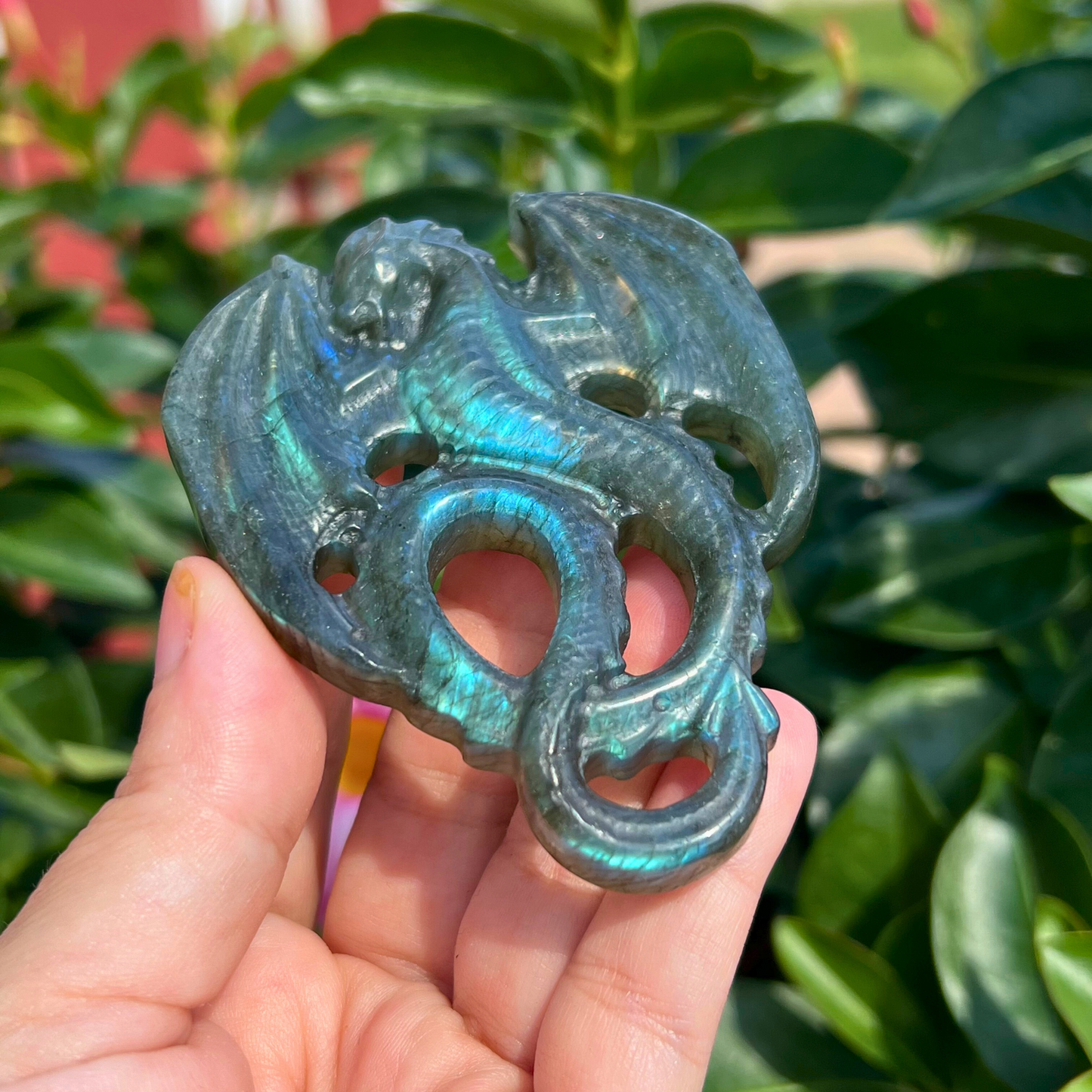 Labradorite Dragon Carving