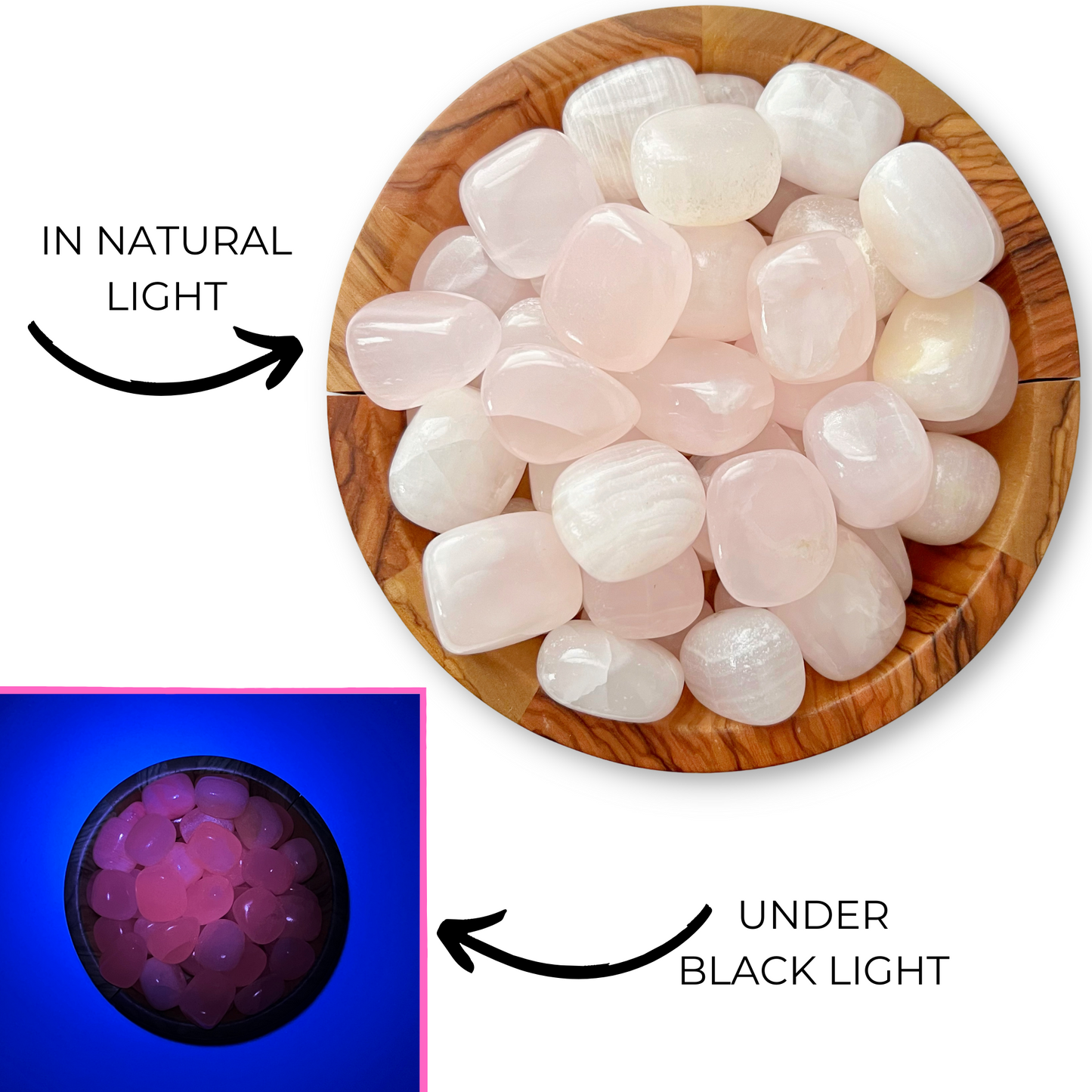 Pink Calcite Tumbled Stones