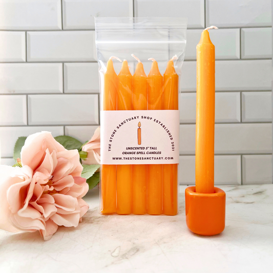 5" Orange Chime Candles