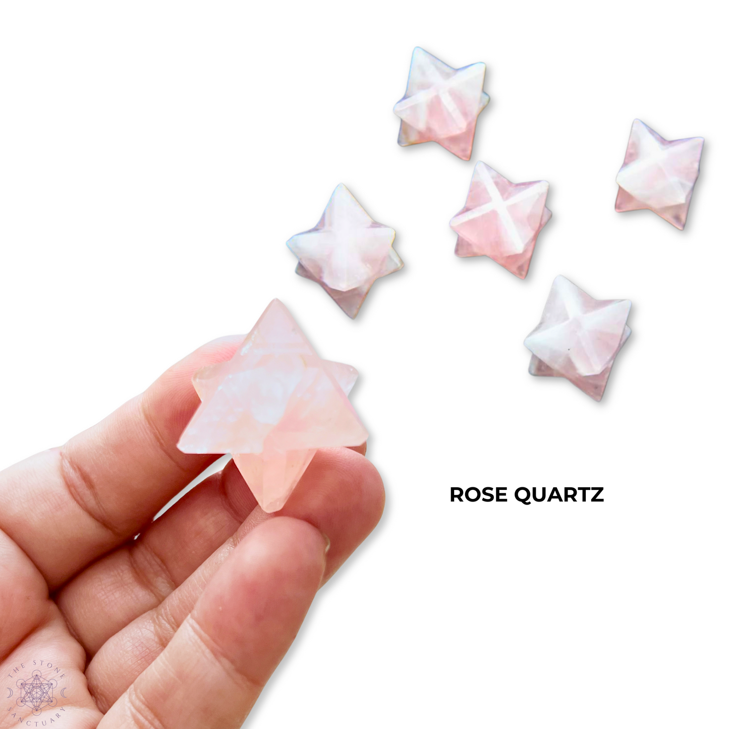 Mini Rose Quartz Merkaba