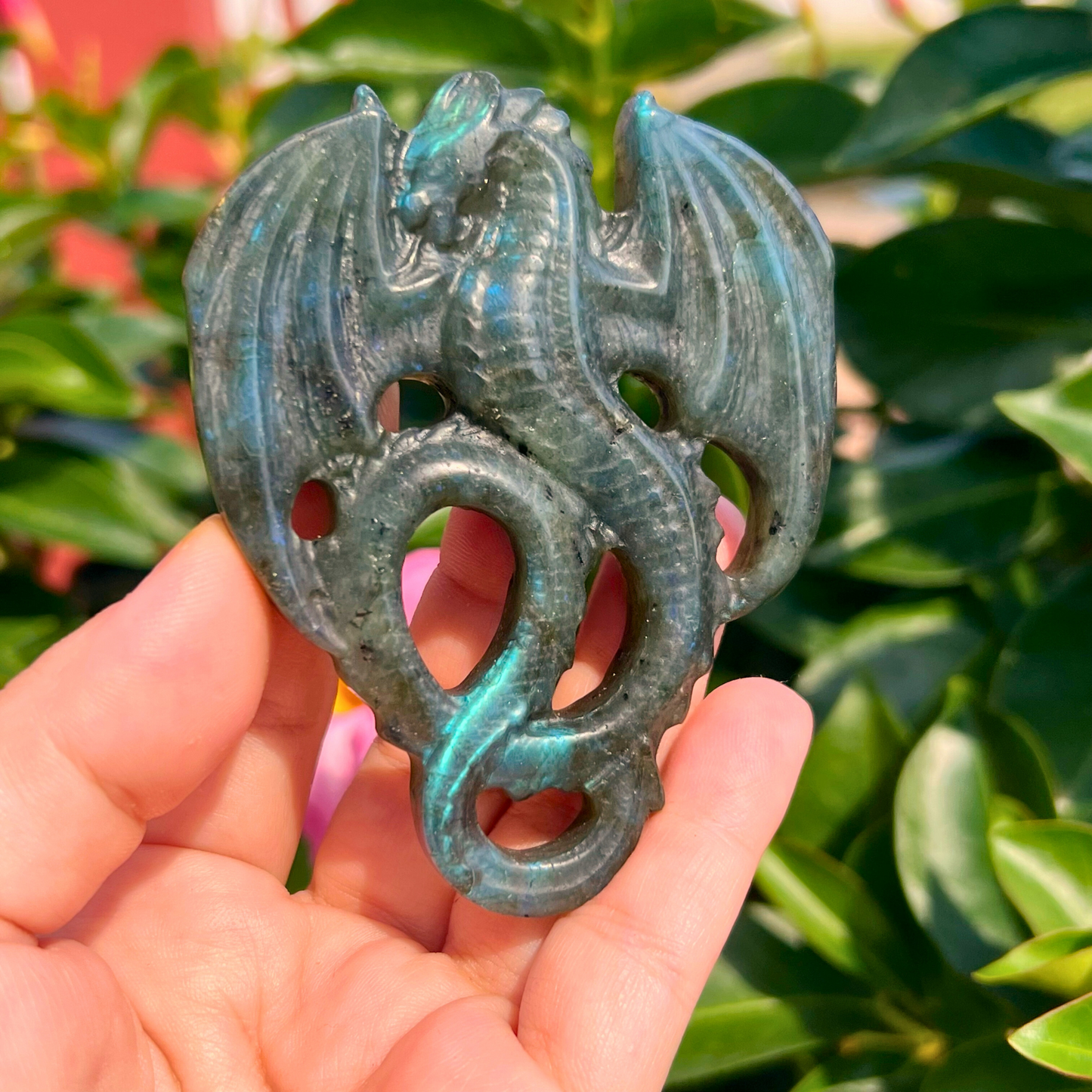 Labradorite Dragon Carving