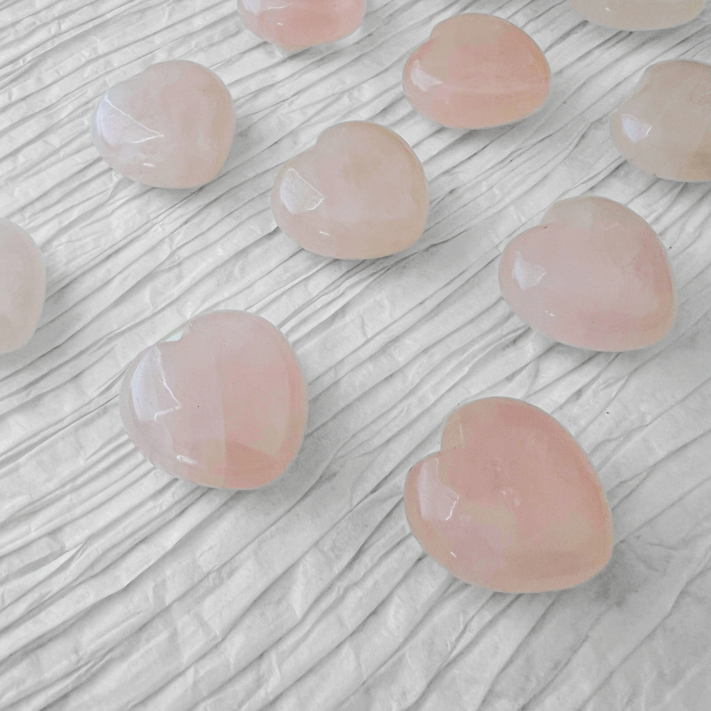 1" Mini Rose Quartz Heart