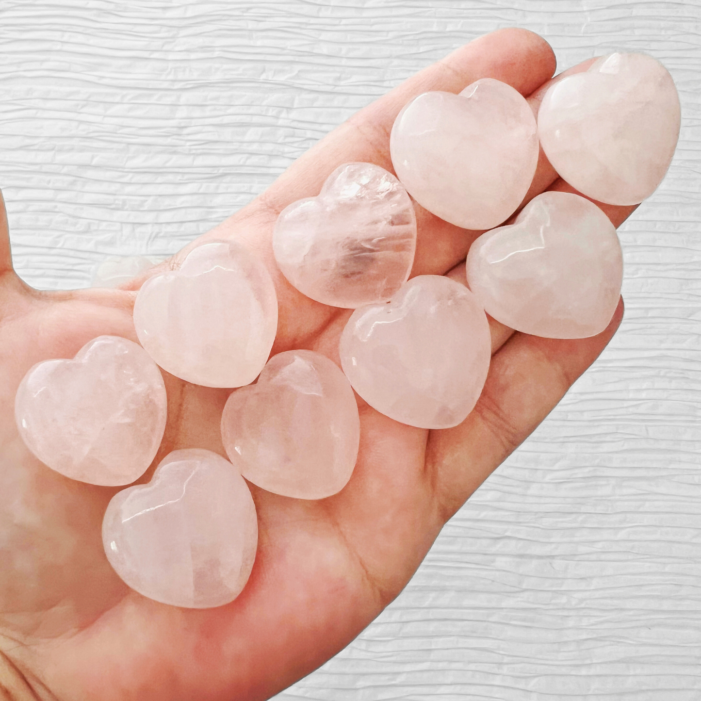 1" Mini Rose Quartz Heart