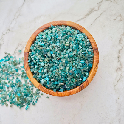 Blue Apatite Crystal Chips