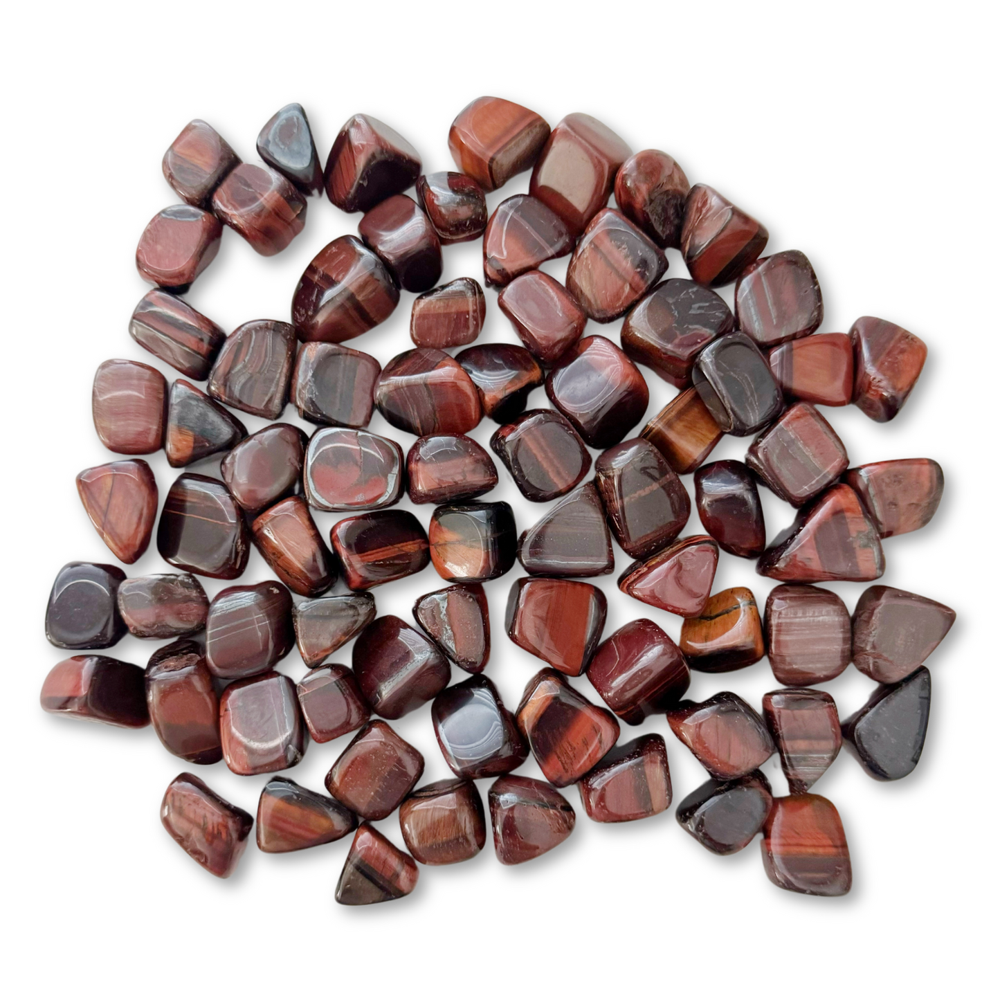 Red Tigers Eye Tumbled Stones