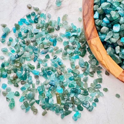 Blue Apatite Crystal Chips