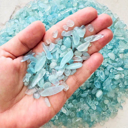 Aquamarine Crystal Chips