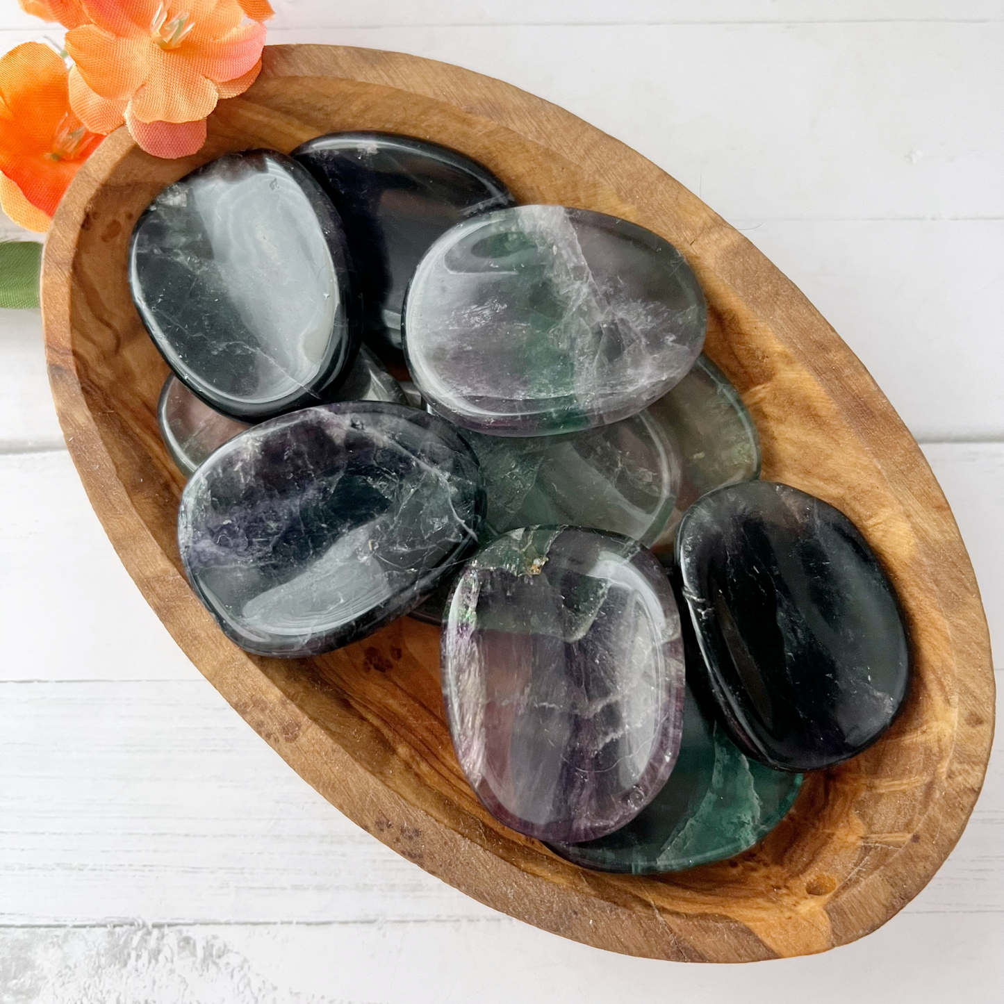 Rainbow Fluorite Worry Stone