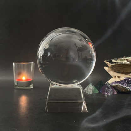 4" Glass Crystal Ball Gazing Sphere