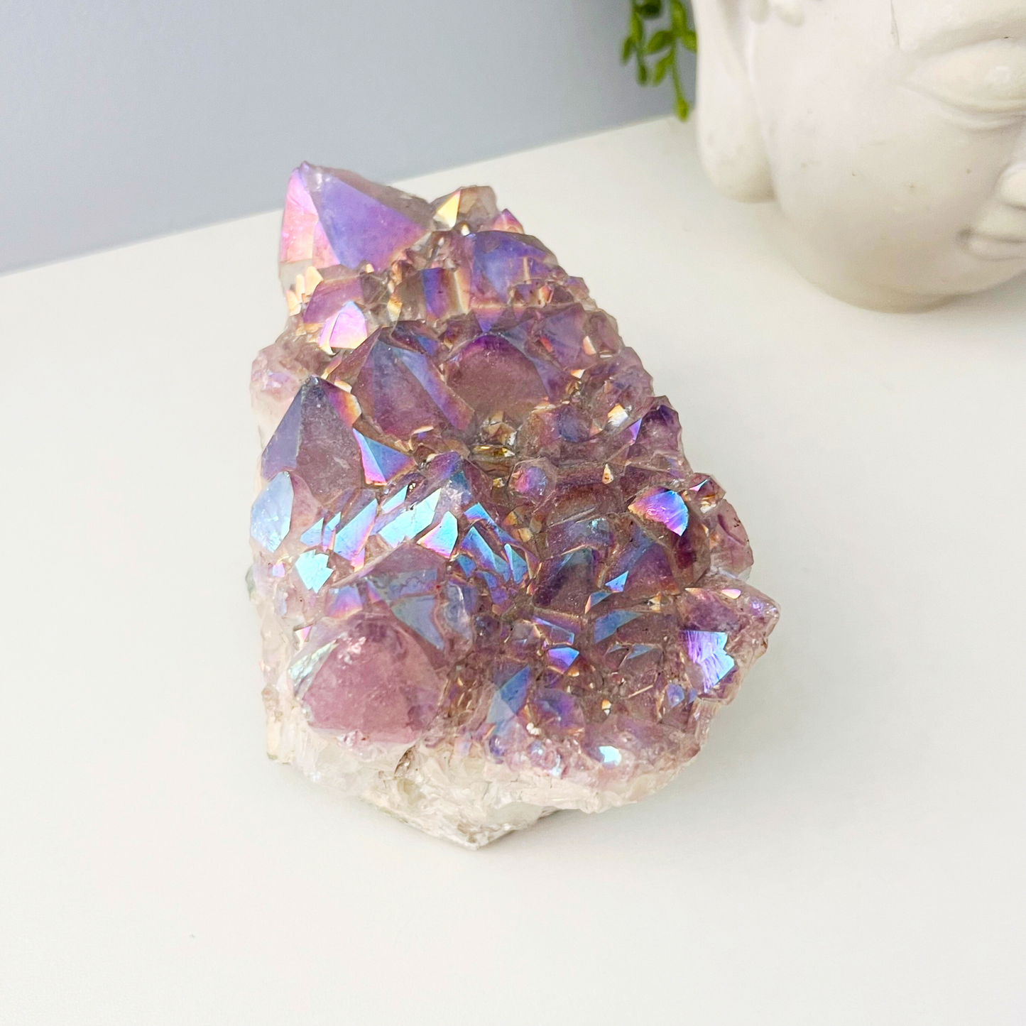 Large Angel Aura Amethyst Cluster from Brazil