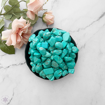 Turquoise Howlite Tumbled Stones