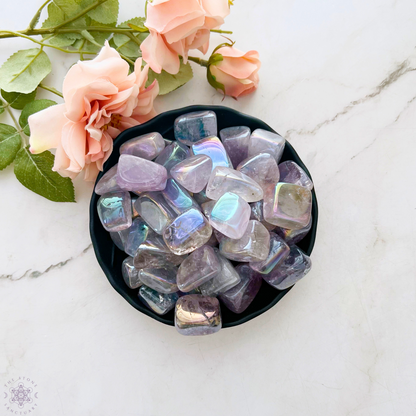 Angel Aura Amethyst Tumbled Stones