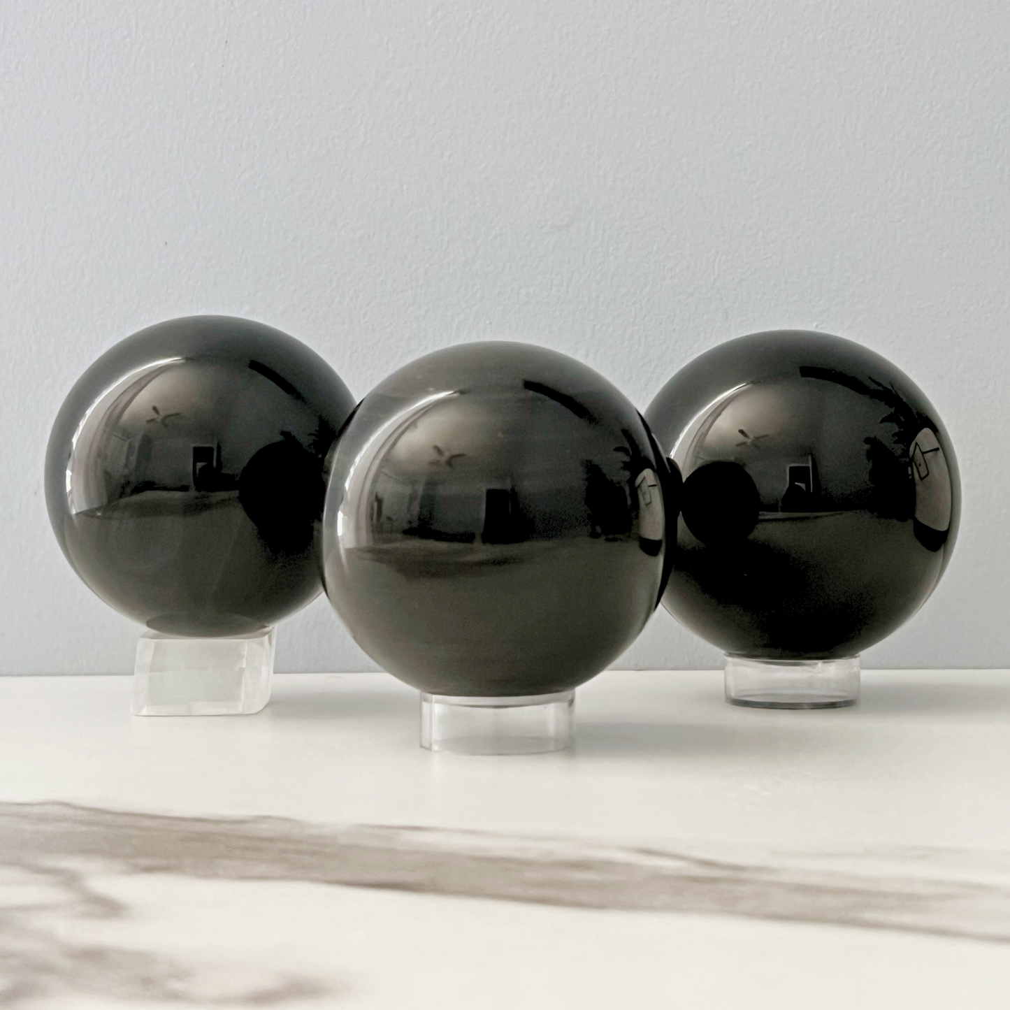 70mm Obsidian Crystal Ball (OOAK)