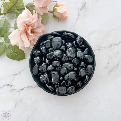 Black Spinel Tumbled Stones