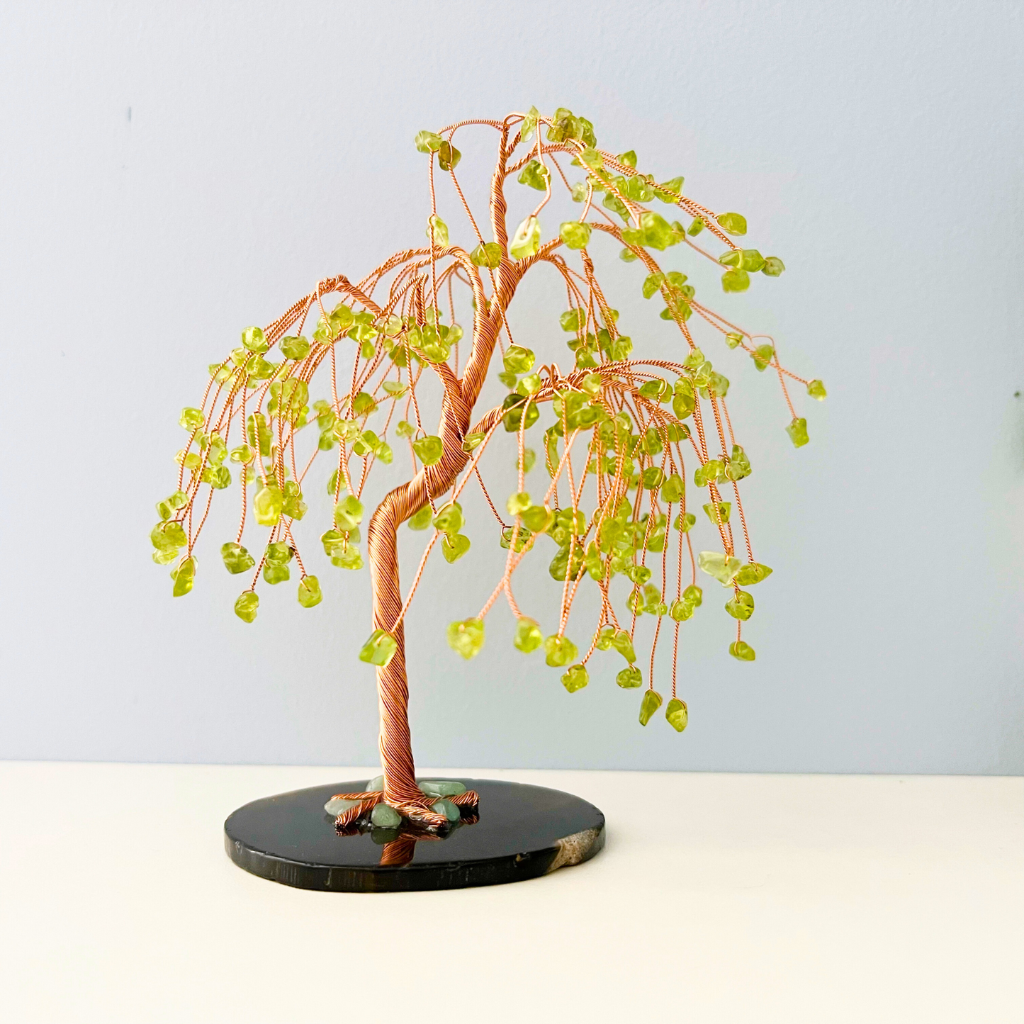 7.5" Peridot Willow Gemstone Tree