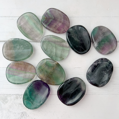 Rainbow Fluorite Worry Stone