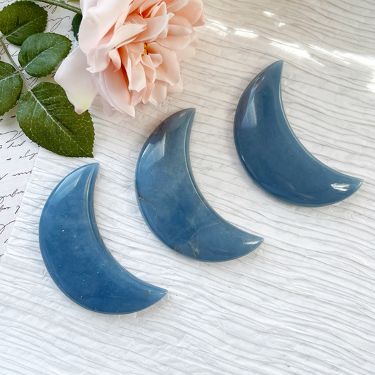 Angelite Crescent Moon