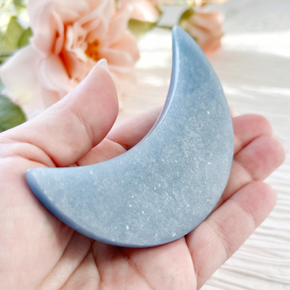 Angelite Crescent Moon