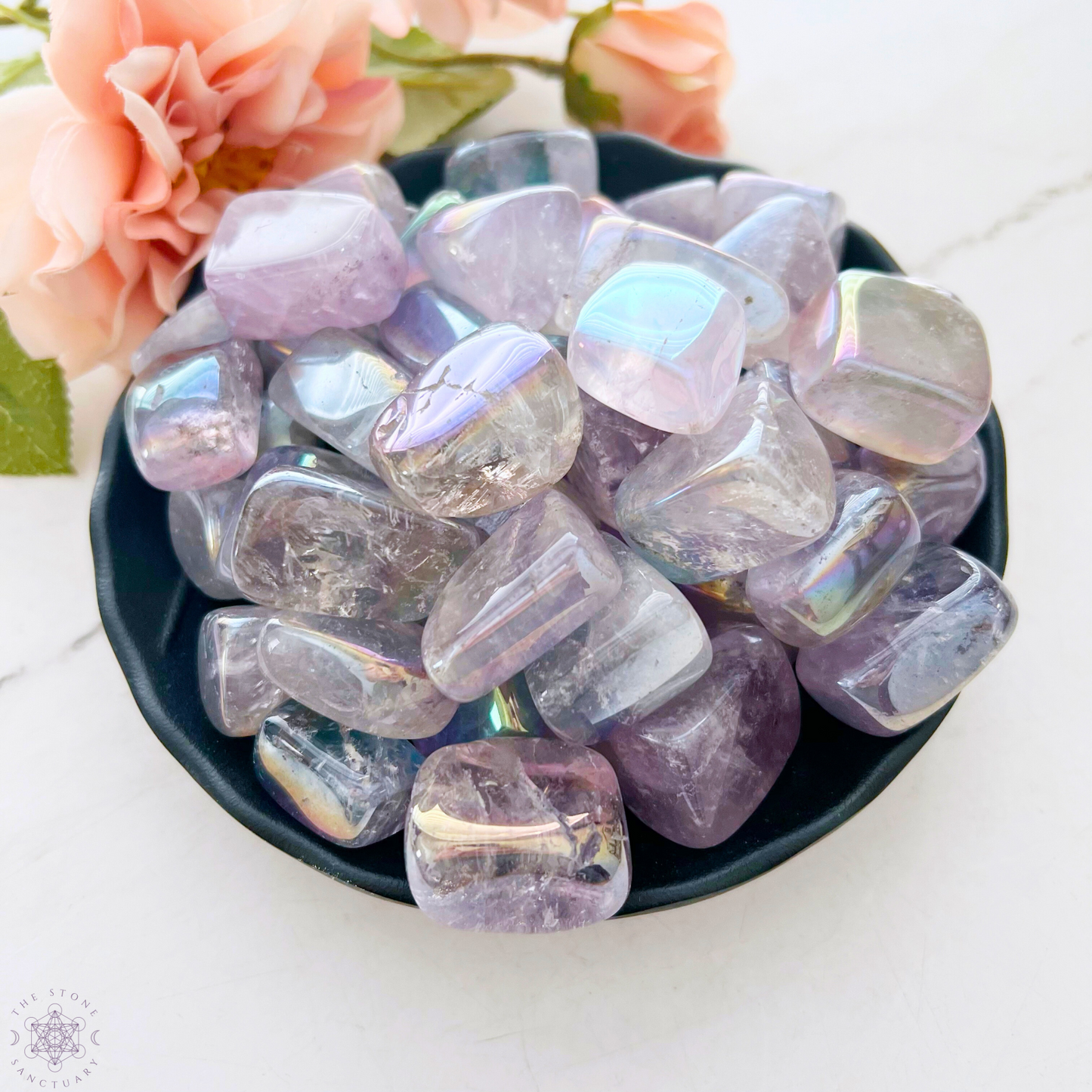 Angel Aura Amethyst Tumbled Stones