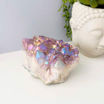 Large Angel Aura Amethyst Cluster from Brazil