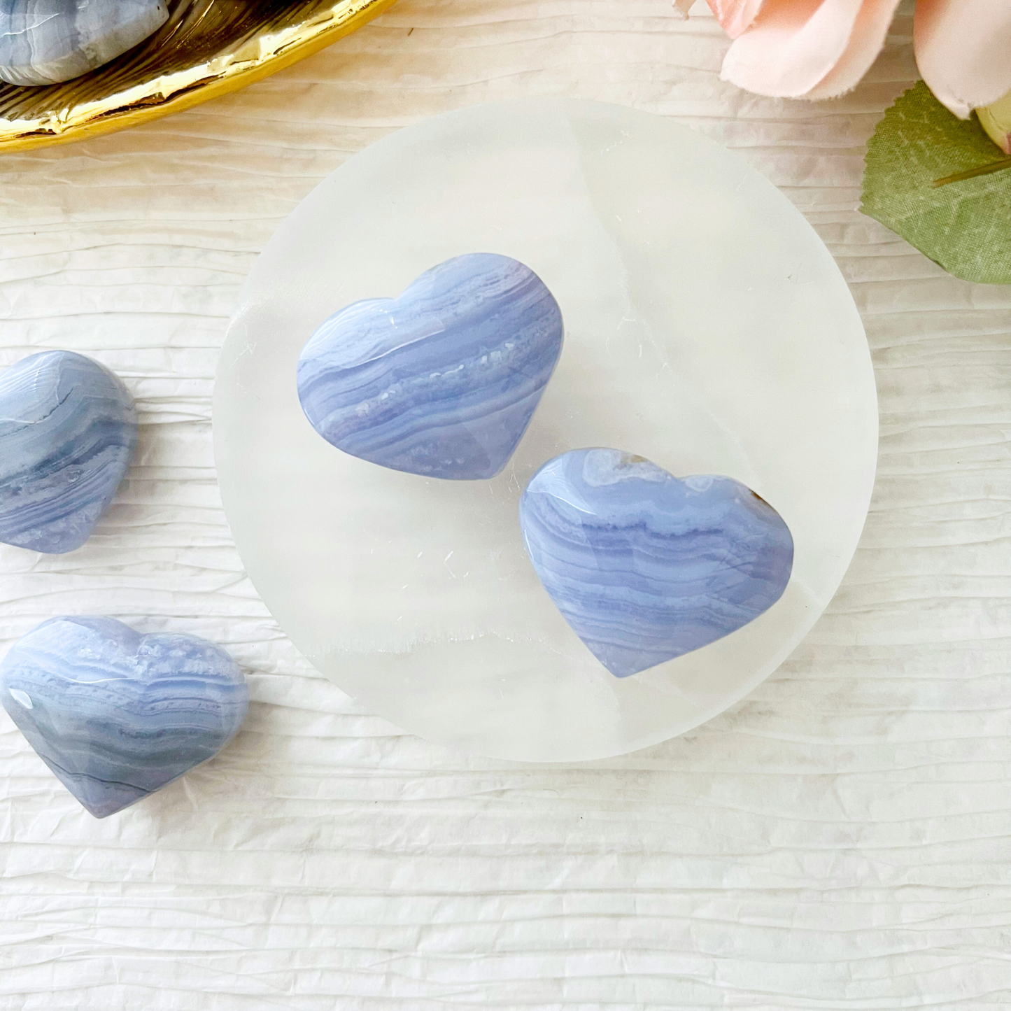 Small Blue Lace Agate Heart